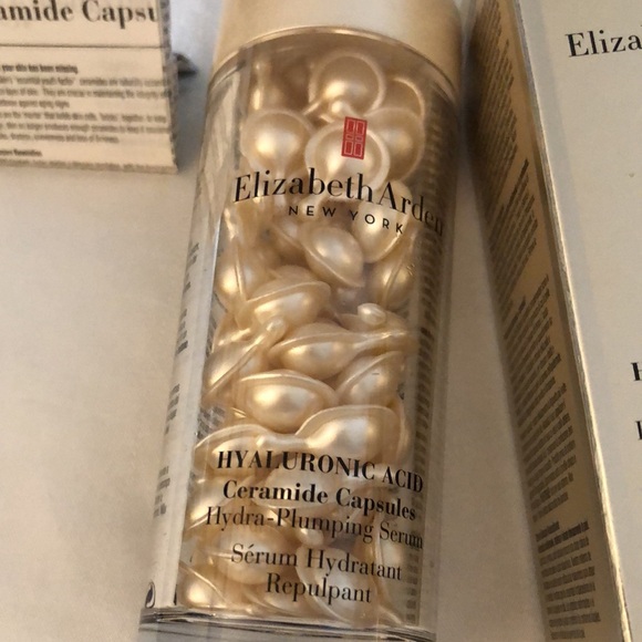 Elizabeth Arden Hyaluronic Acid Ceramide Capsules 60 Ct Hydra Plumping Serum NIB - Picture 4 of 12